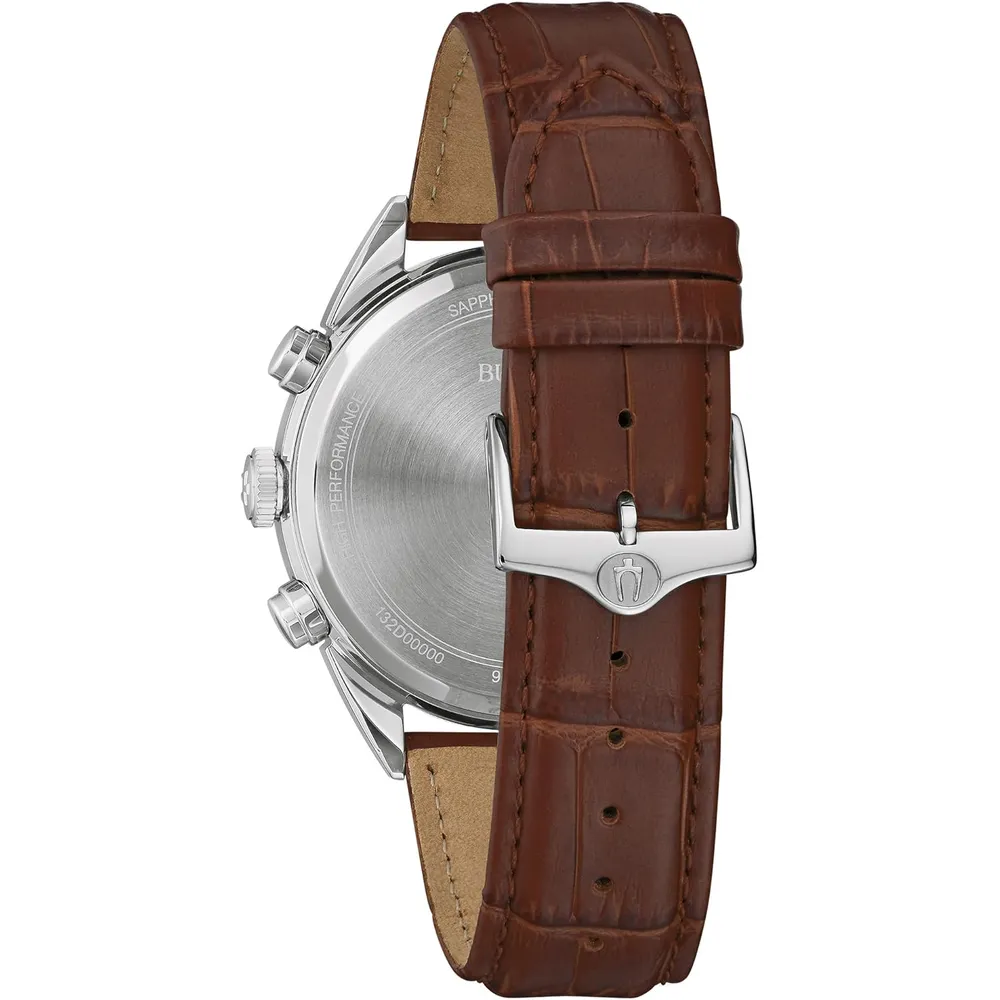 Bulova reloj Sutton hombre cronógrafo 6 agujas de cuarzo correa cuero | Marrón