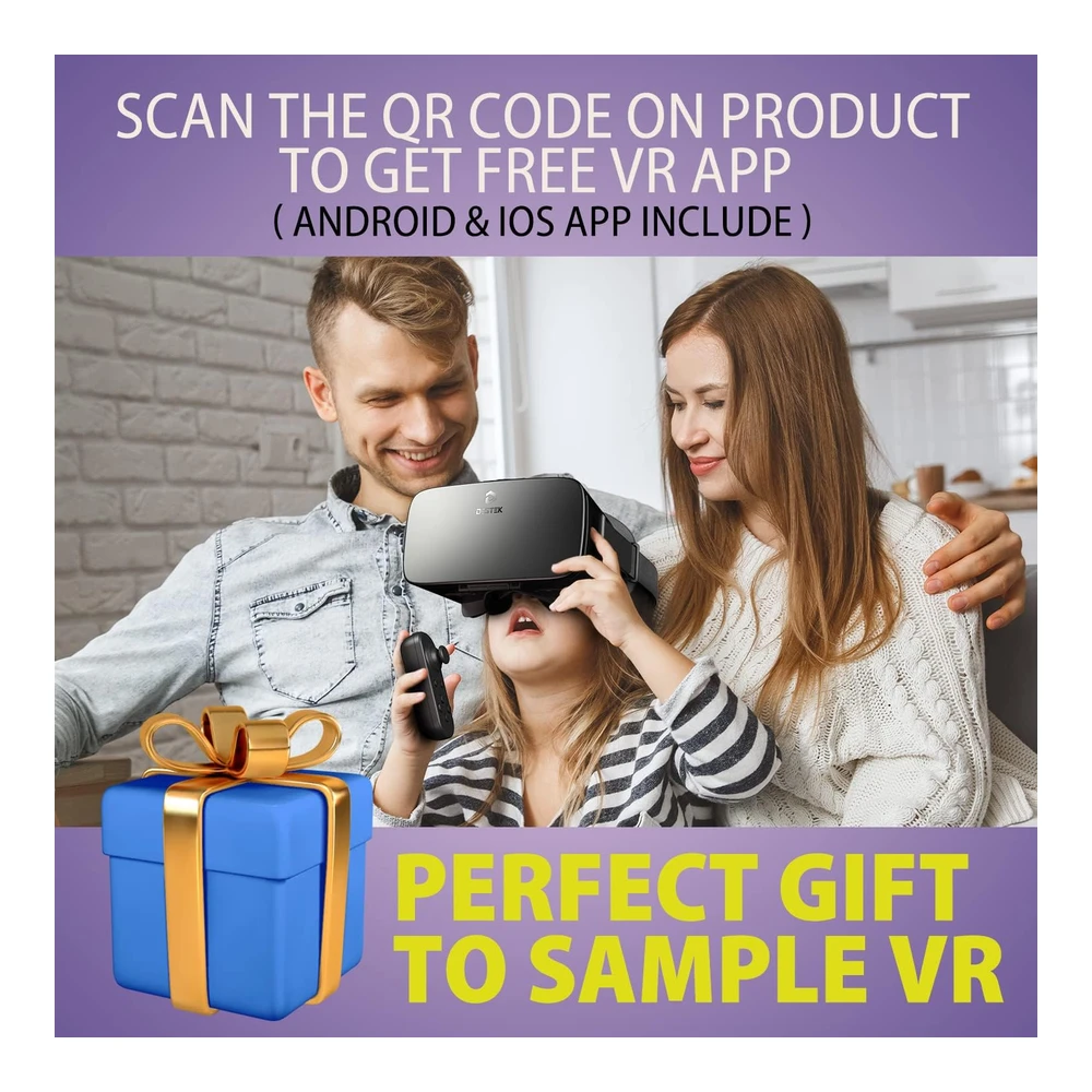 VR HEADSET DESTEK V5 PARA TELÉFONO CON CONTROLADOR | 110° FOV, NEGRO