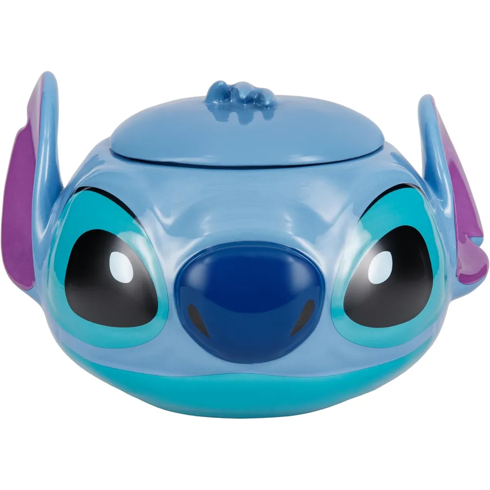 Paladone Disney Stitch, tarro de galletas cerámica azul 5.9" / 15 cm oficial