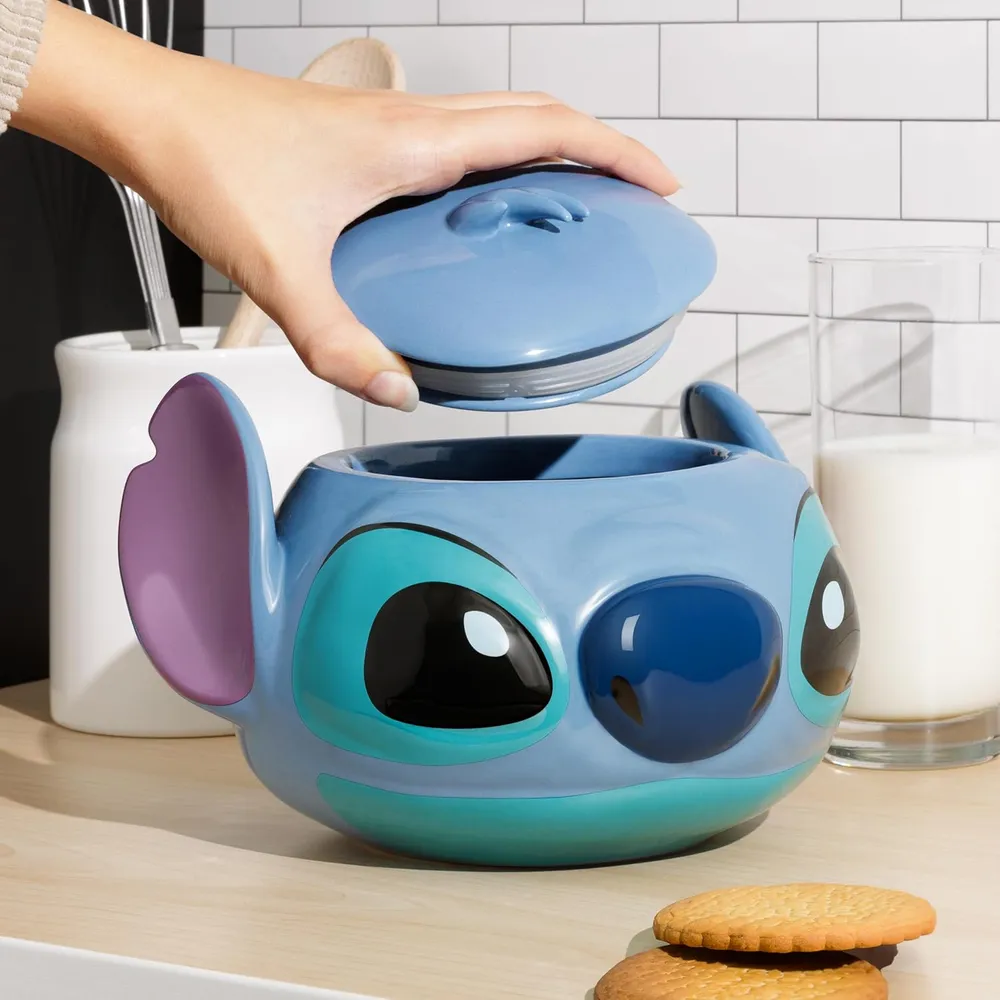 Paladone Disney Stitch, tarro de galletas cerámica azul 5.9" / 15 cm oficial