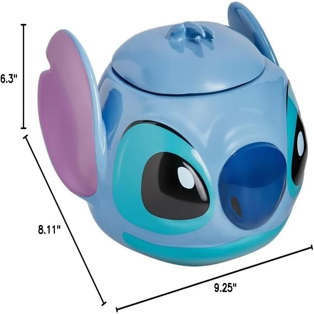 Paladone Disney Stitch, tarro de galletas cerámica azul 5.9" / 15 cm oficial