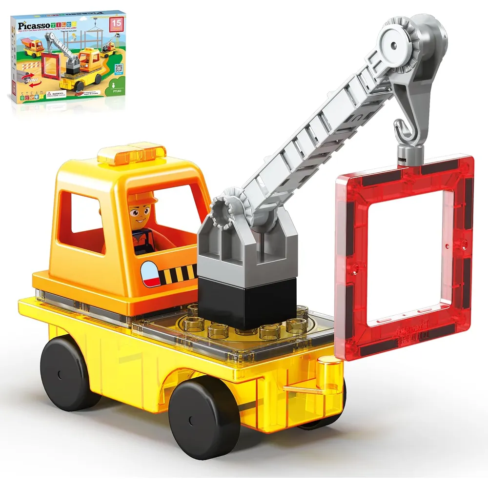 VEHÍCULOS CONSTRUCCIÓN MAGNÉTICOS 3 EN 1 PTU03 PICASSOTILES