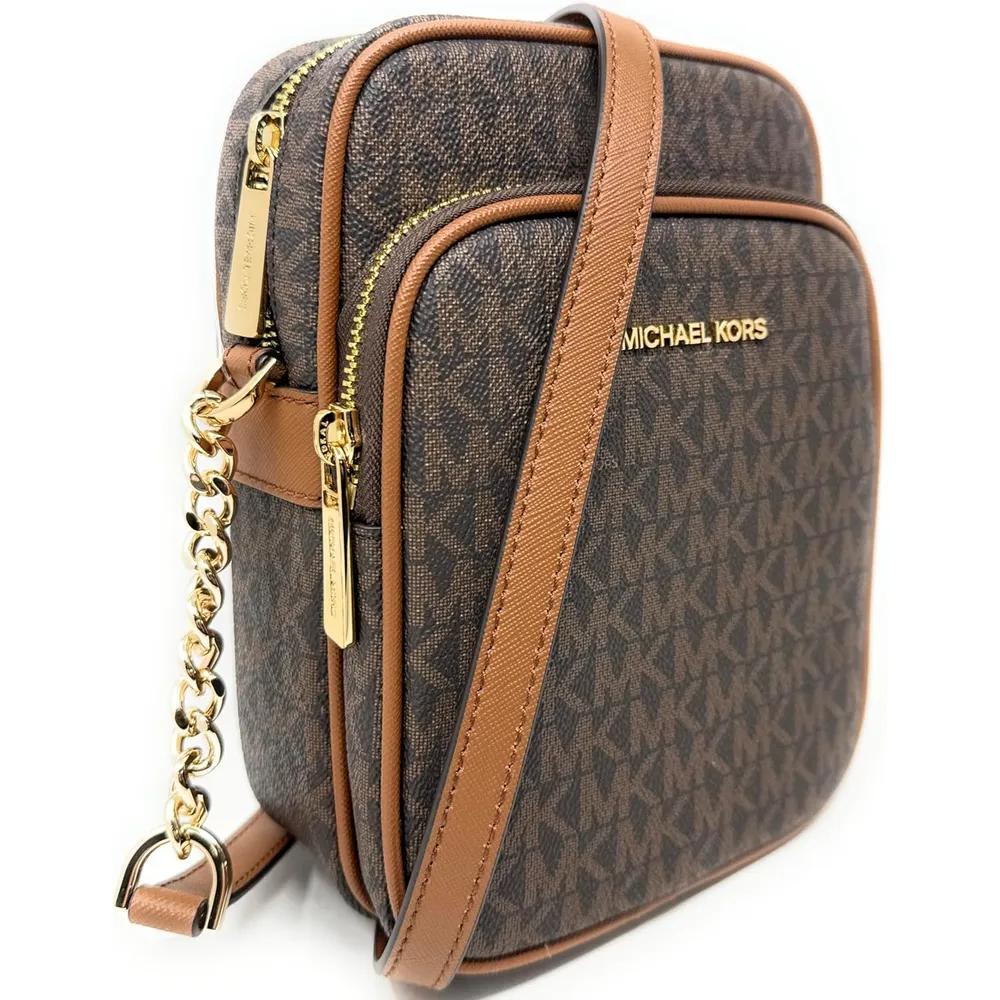 Michael Kors | Bolso Jet Set Travel Mediano con Logo (Marrón) Crossbody