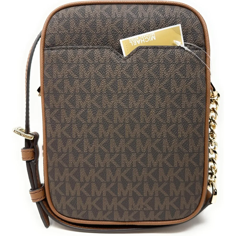 Michael Kors | Bolso Jet Set Travel Mediano con Logo (Marrón) Crossbody