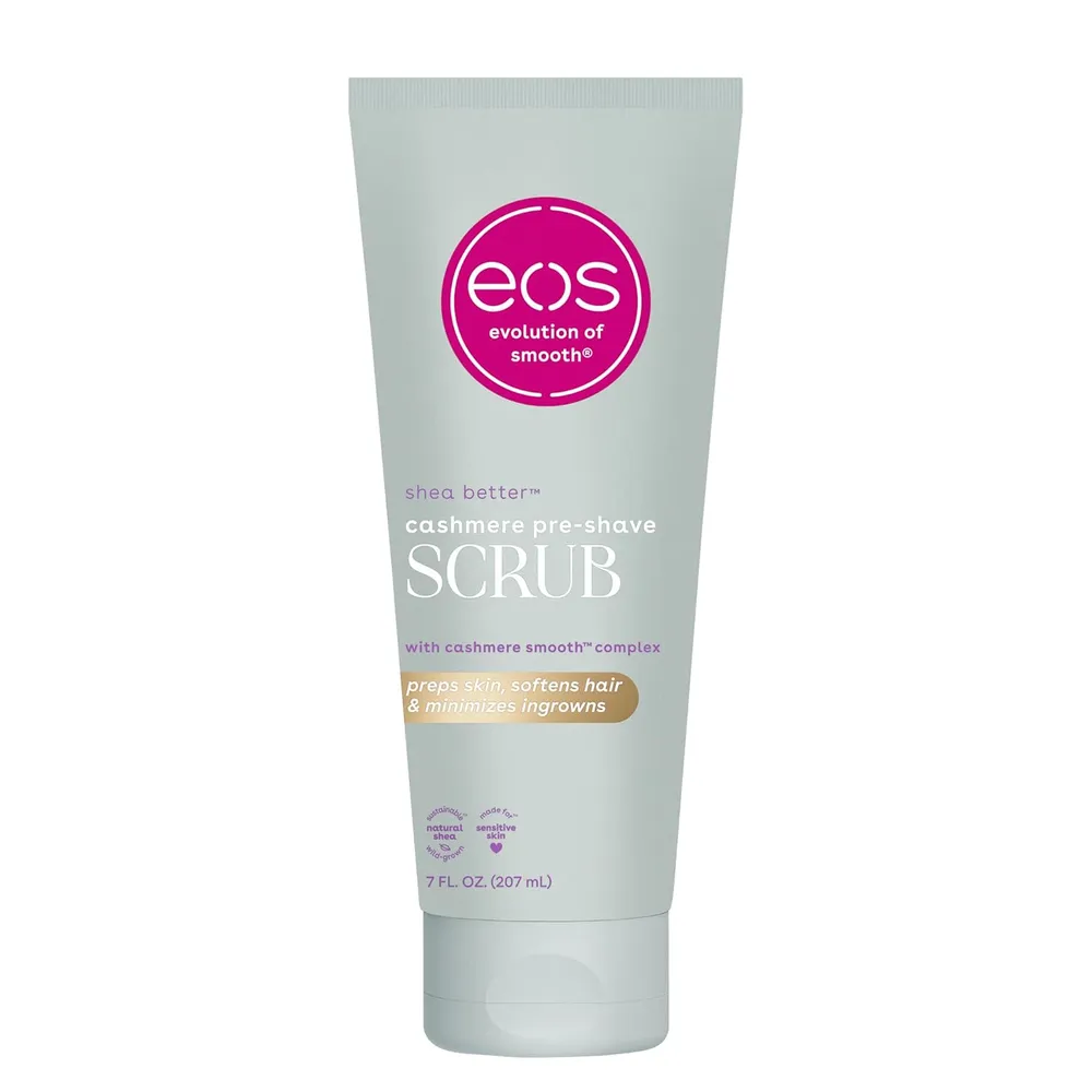 EOS Cashmere Skin exfoliante corporal preafeitado Vanilla | 7 oz / 207 ml
