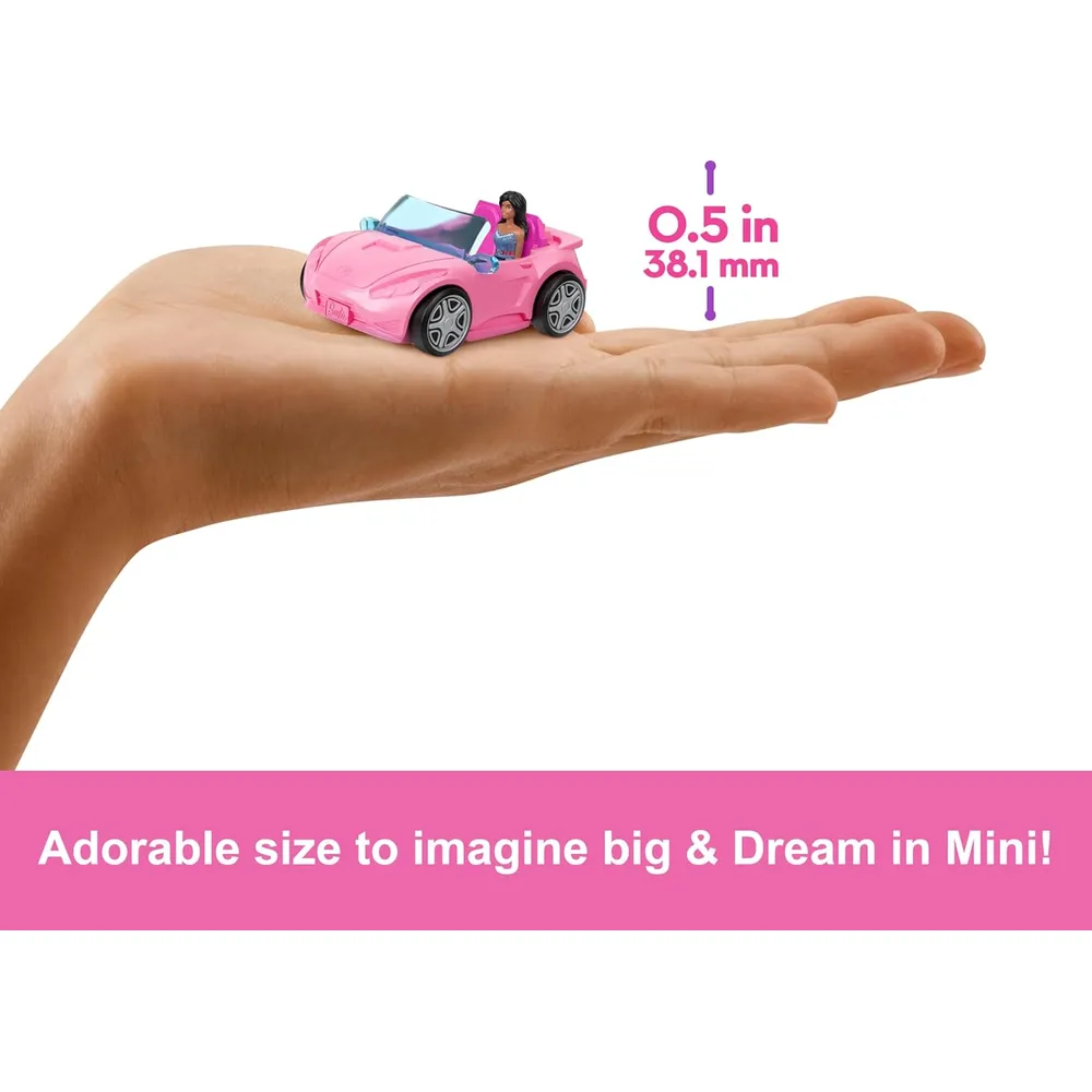 BARBIE MINI BARBIELAND AUTO DESCAPOTABLE CAMBIO DE COLOR