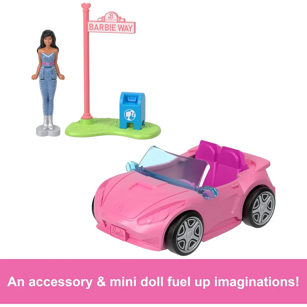 BARBIE MINI BARBIELAND AUTO DESCAPOTABLE CAMBIO DE COLOR