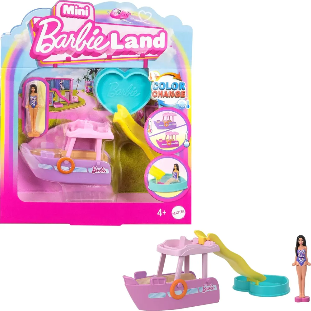 BARBIE MINI BARBIELAND BARCO DE ENSUEÑO CAMBIO DE COLOR