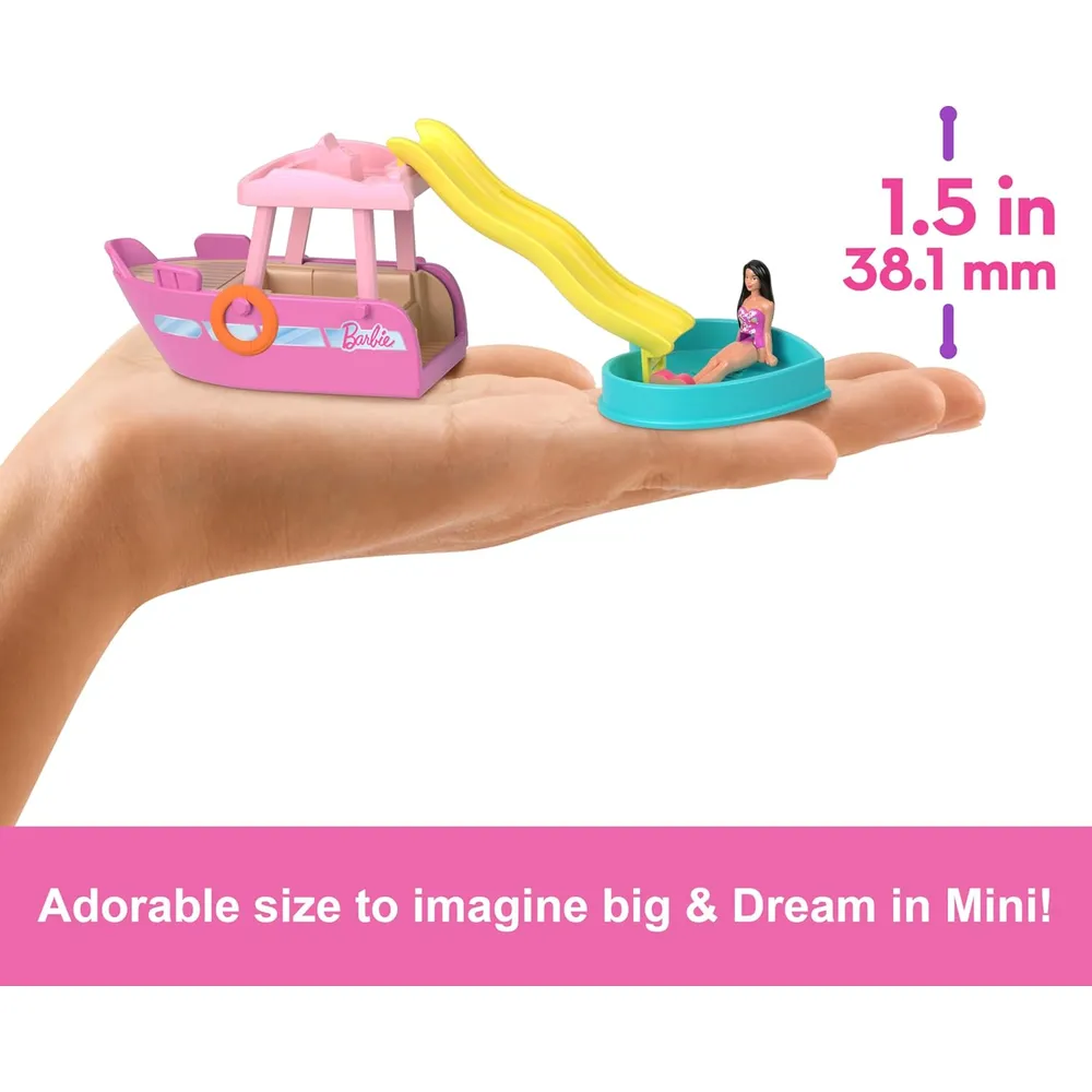 BARBIE MINI BARBIELAND BARCO DE ENSUEÑO CAMBIO DE COLOR