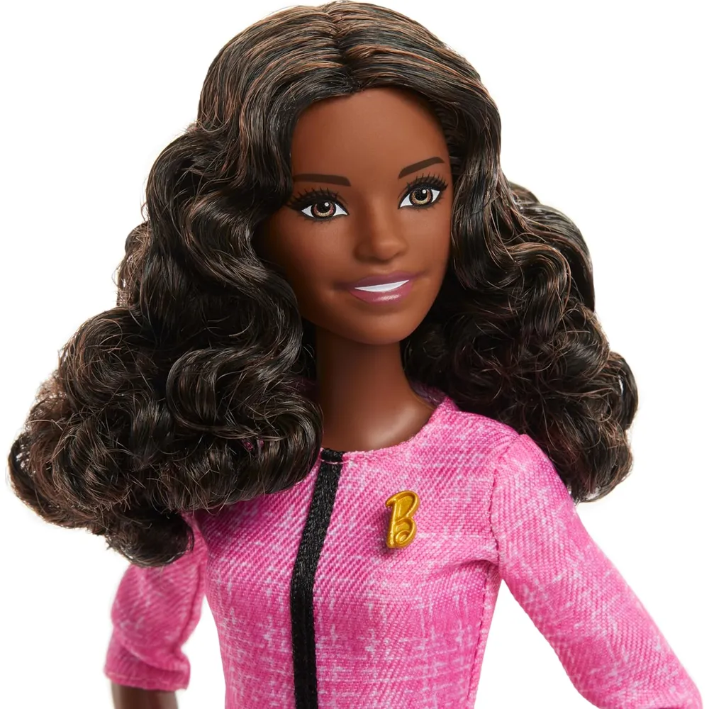 BARBIE MUÑECA FUTURA LÍDER CASTAÑO OSCURO CON ACCESORIOS