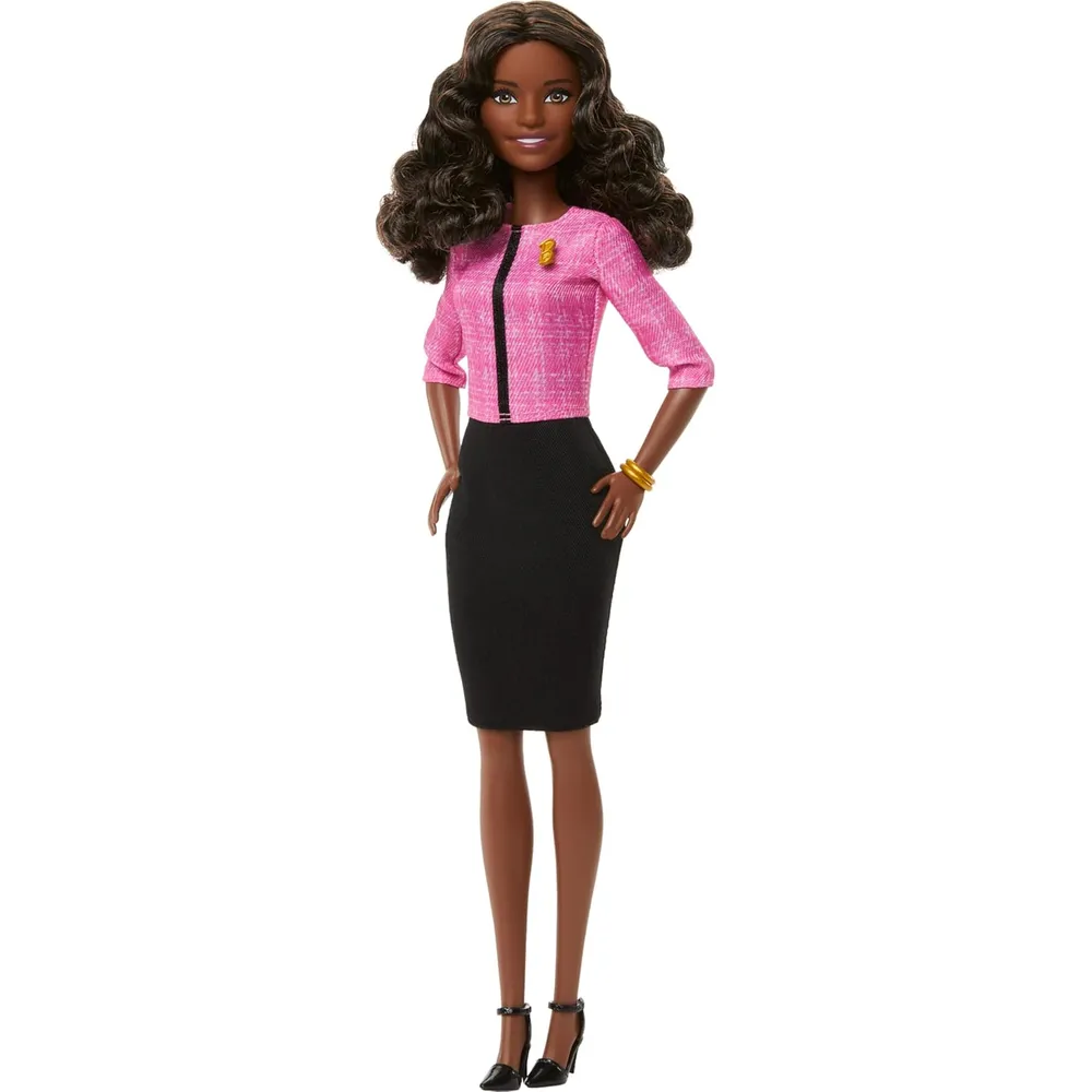 BARBIE MUÑECA FUTURA LÍDER CASTAÑO OSCURO CON ACCESORIOS
