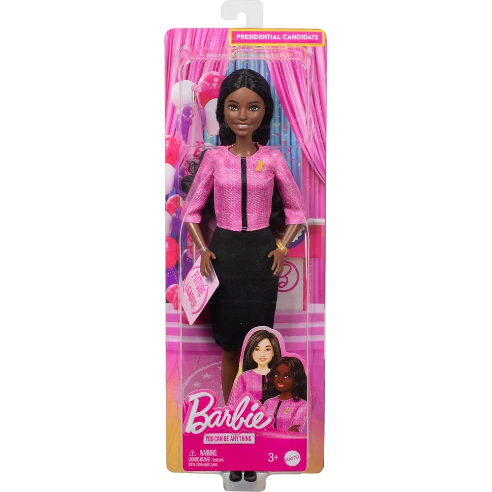 BARBIE MUÑECA FUTURA LÍDER CASTAÑO OSCURO CON ACCESORIOS