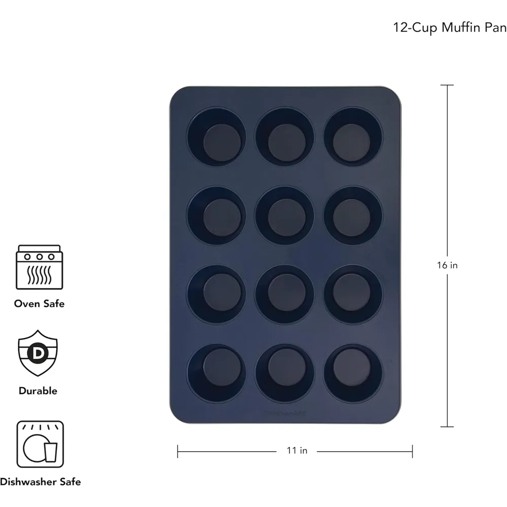 KitchenAid molde para magdalenas 12 tazas / 2.8 l, acero | Azul tinta