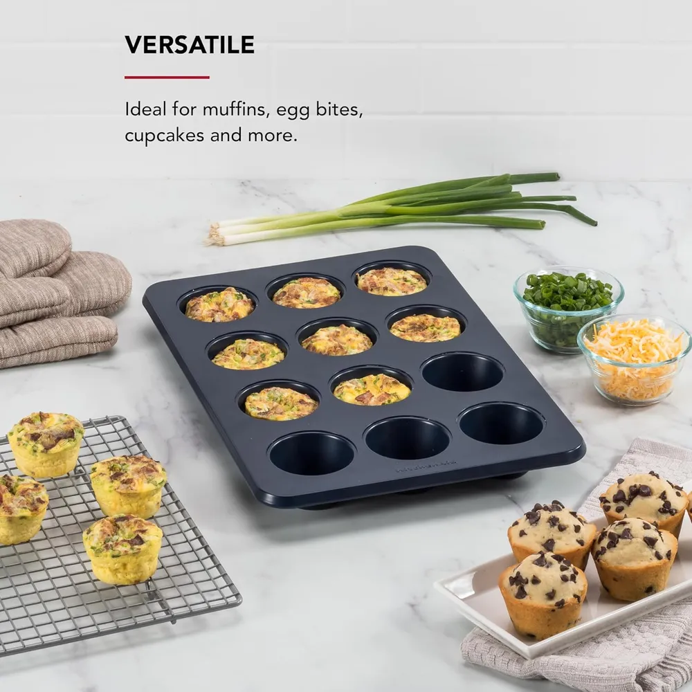 KitchenAid molde para magdalenas 12 tazas / 2.8 l, acero | Azul tinta