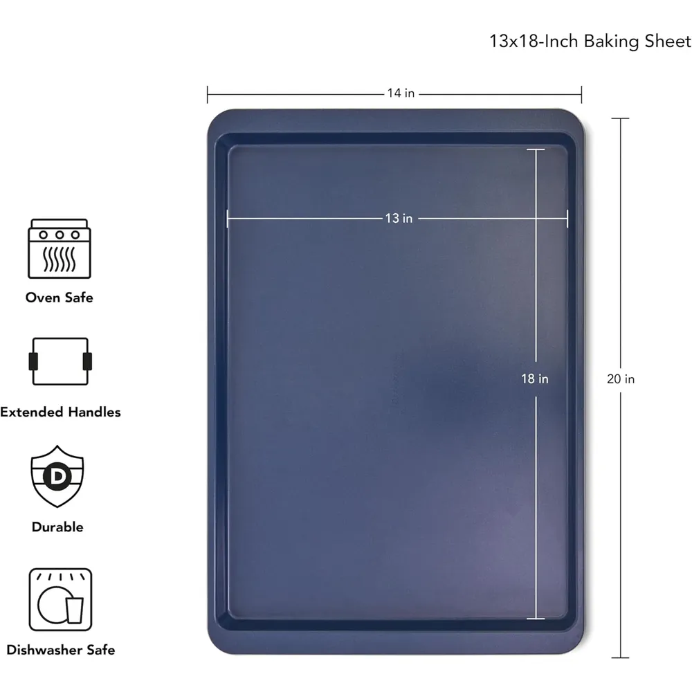 KitchenAid bandeja para hornear 13 x 18 in / 33 x 46 cm, acero | Tinta azul