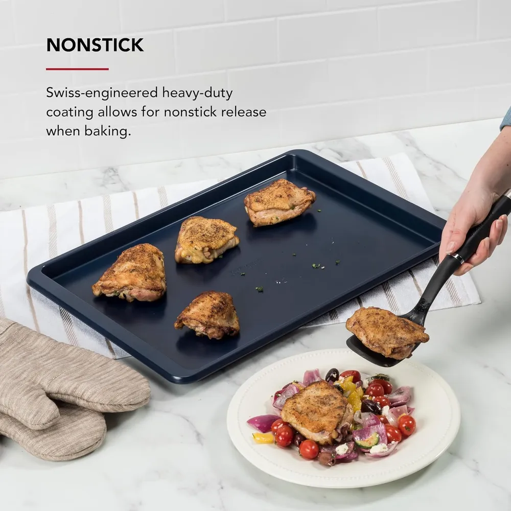 KitchenAid bandeja para hornear 13 x 18 in / 33 x 46 cm, acero | Tinta azul
