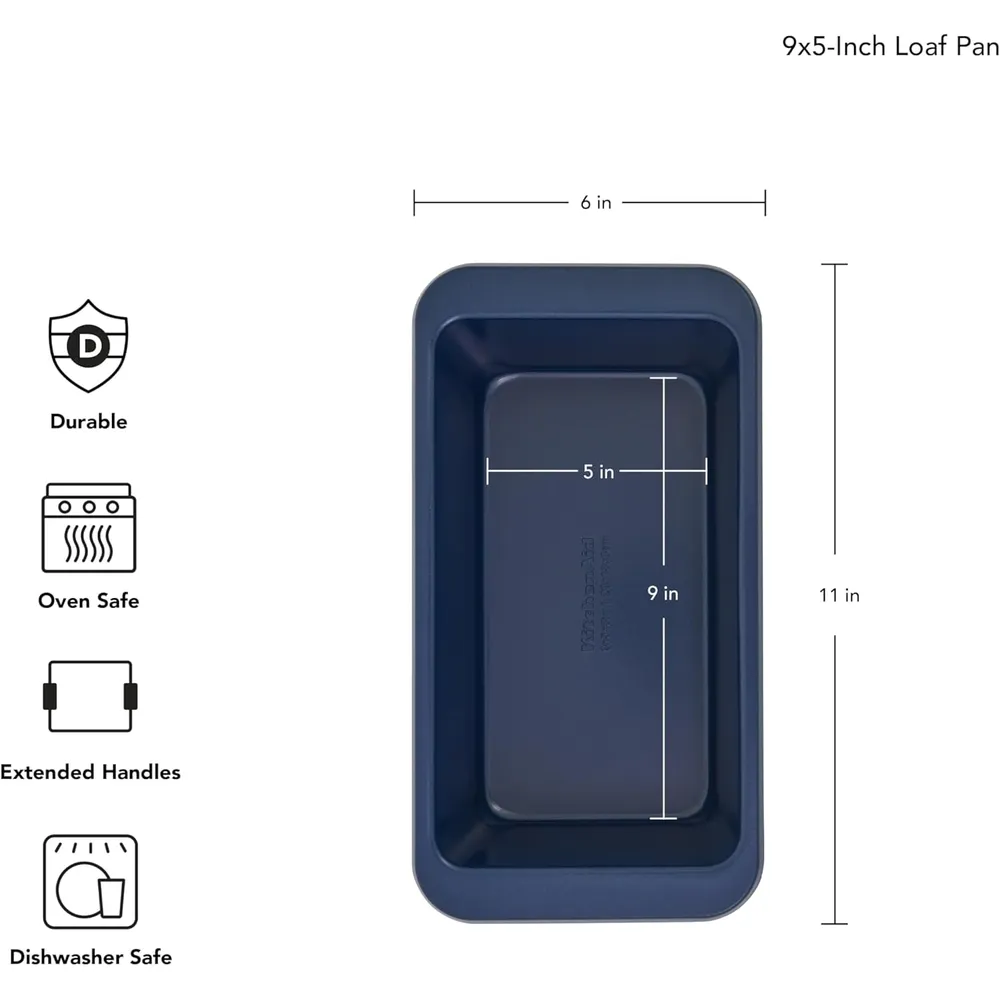 KitchenAid bandeja para pan 9 x 5 in / 23 x 13 cm, acero | Azul