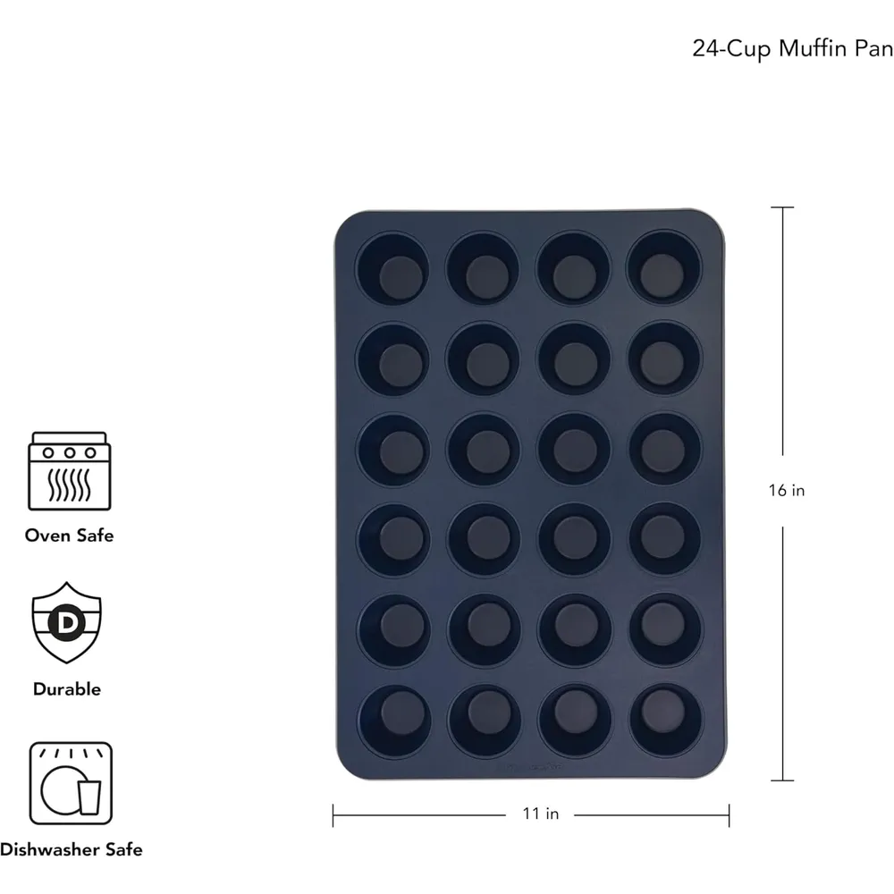 KitchenAid mini molde magdalenas 24 tazas / 5.6 l, acero | Azul
