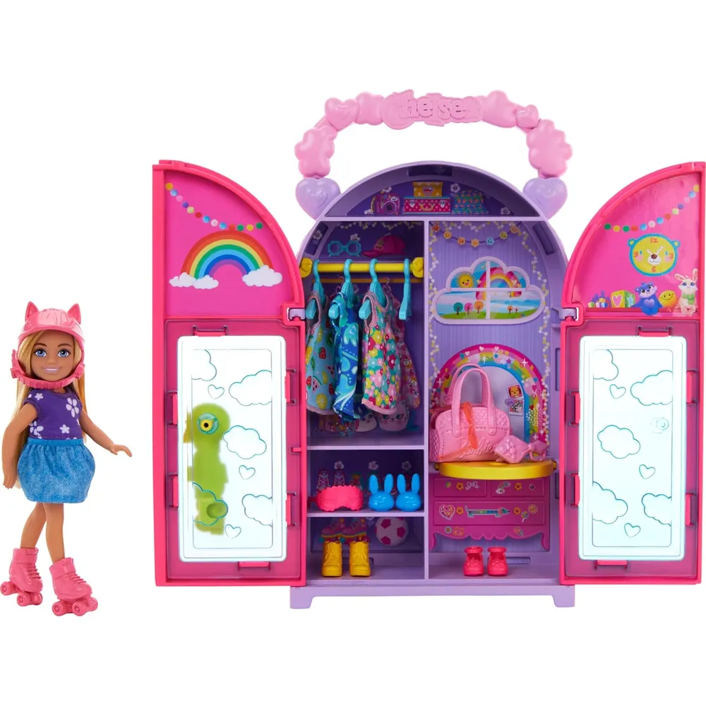 BARBIE CHELSEA ARMARIO CON ROPA Y ACCESORIOS