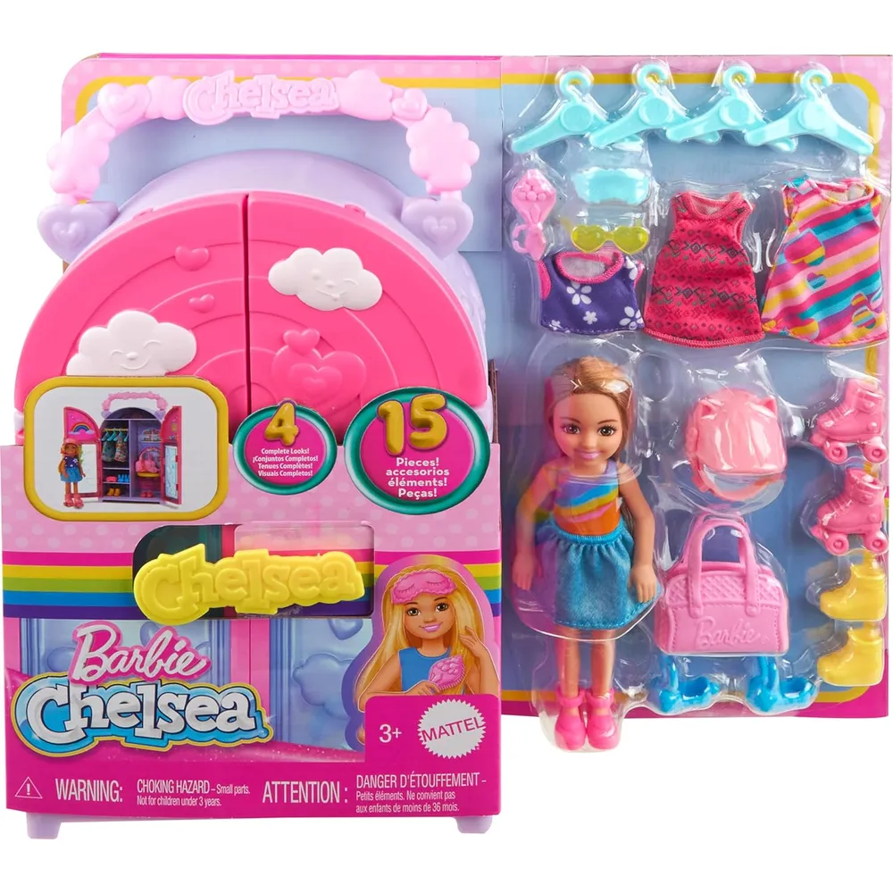 BARBIE CHELSEA ARMARIO CON ROPA Y ACCESORIOS