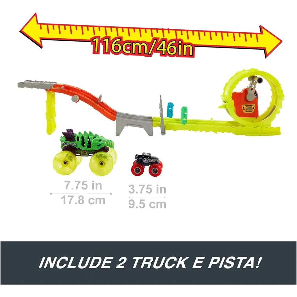 HOT WHEELS MONSTER TRUCKS SKELESAURUS SET 2 PZS
