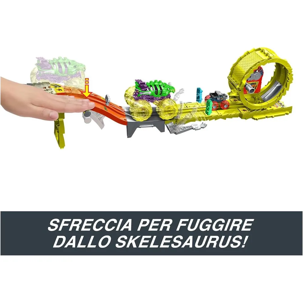 HOT WHEELS MONSTER TRUCKS SKELESAURUS SET 2 PZS
