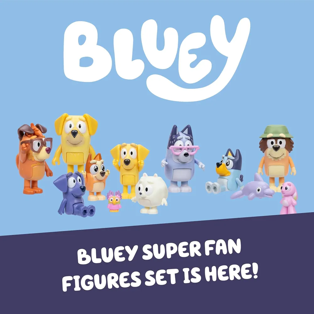 BLUEY superfan set 11 figuras 6-7 cm