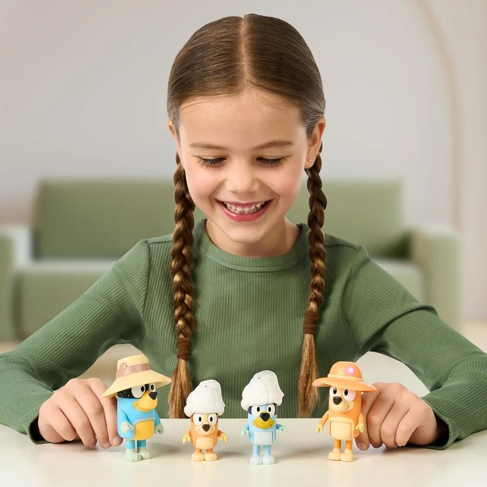 BLUEY pack 4 figuras familia 6-7 cm
