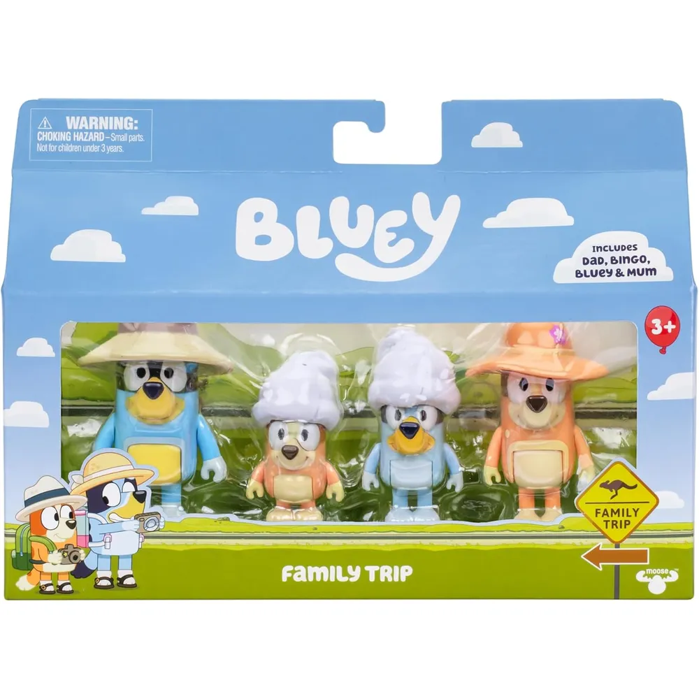 BLUEY pack 4 figuras familia 6-7 cm