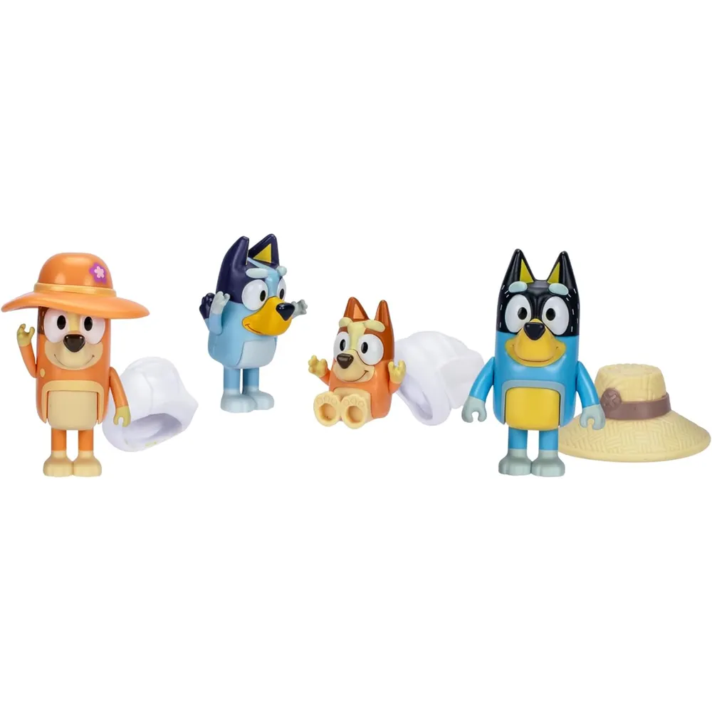 BLUEY pack 4 figuras familia 6-7 cm