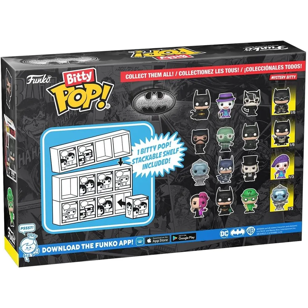 Funko Pop | Pack de 4 Bitty de Batman (Two-Face, Batman, The Riddler y figura sorpresa)