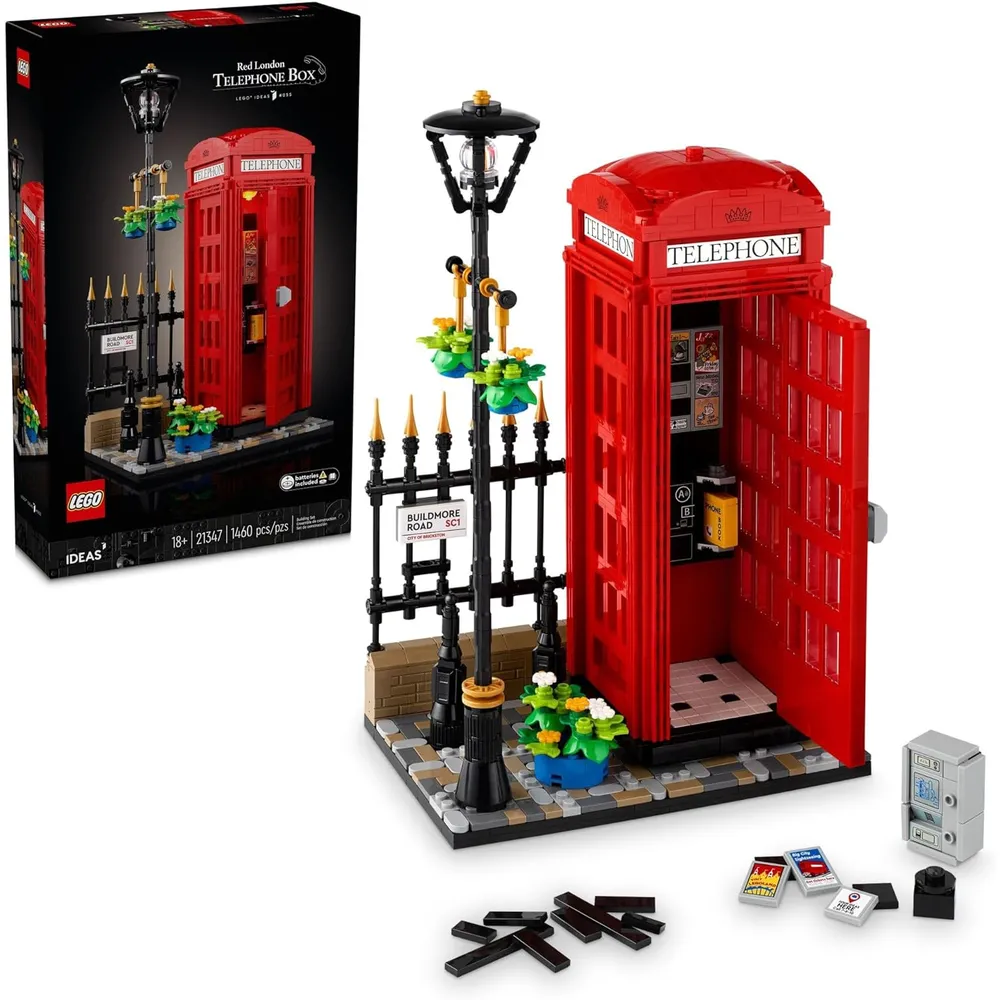 Lego Ideas Cabina Telefónica Roja de Londres con soporte para móvil