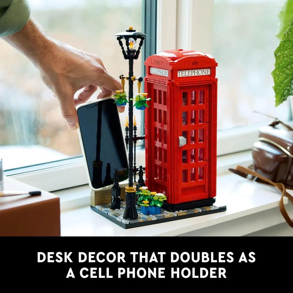 Lego Ideas Cabina Telefónica Roja de Londres con soporte para móvil