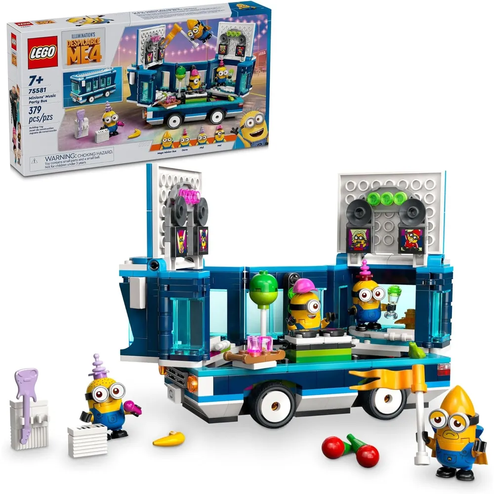 AUTOBÚS MUSICAL MINIONS GRU SET DE CONSTRUCCIÓN CREATIVO