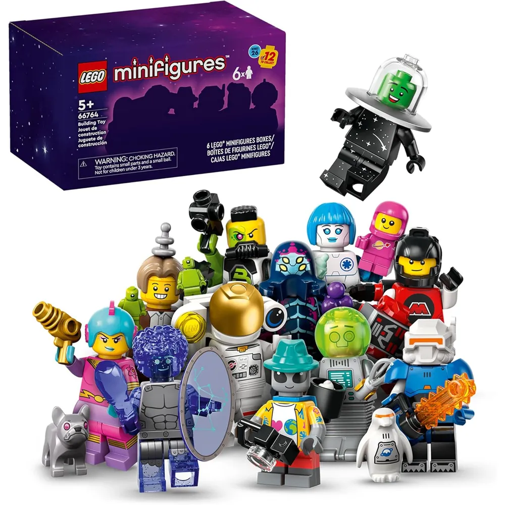 Lego Minifiguras Serie 26 Espacio, paquete de 6 coleccionables