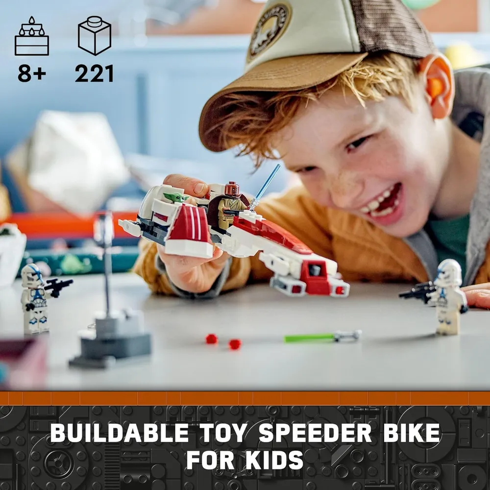 Lego Star Wars Escape Speeder BARC con Grogu y Kelleran Beq