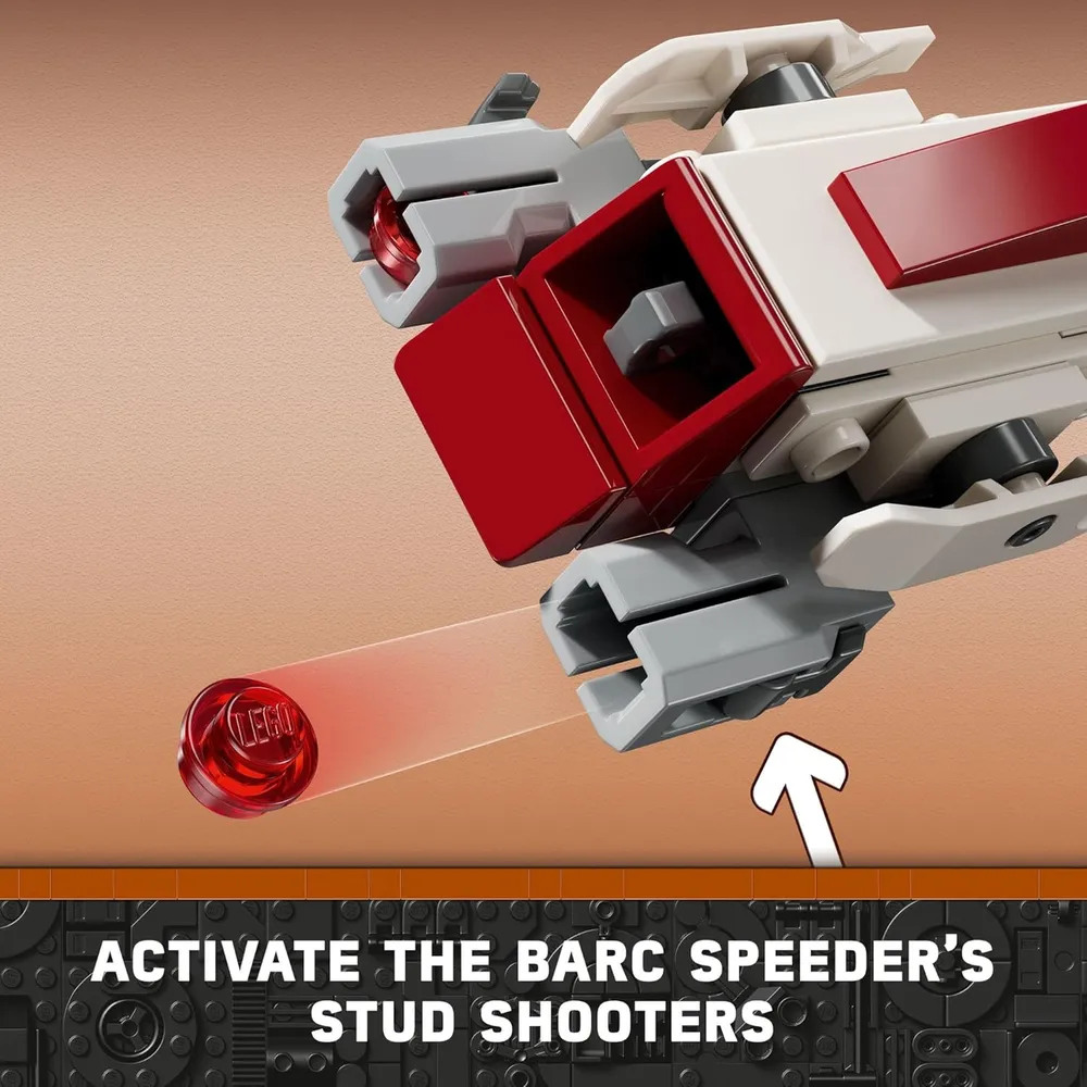 Lego Star Wars Escape Speeder BARC con Grogu y Kelleran Beq
