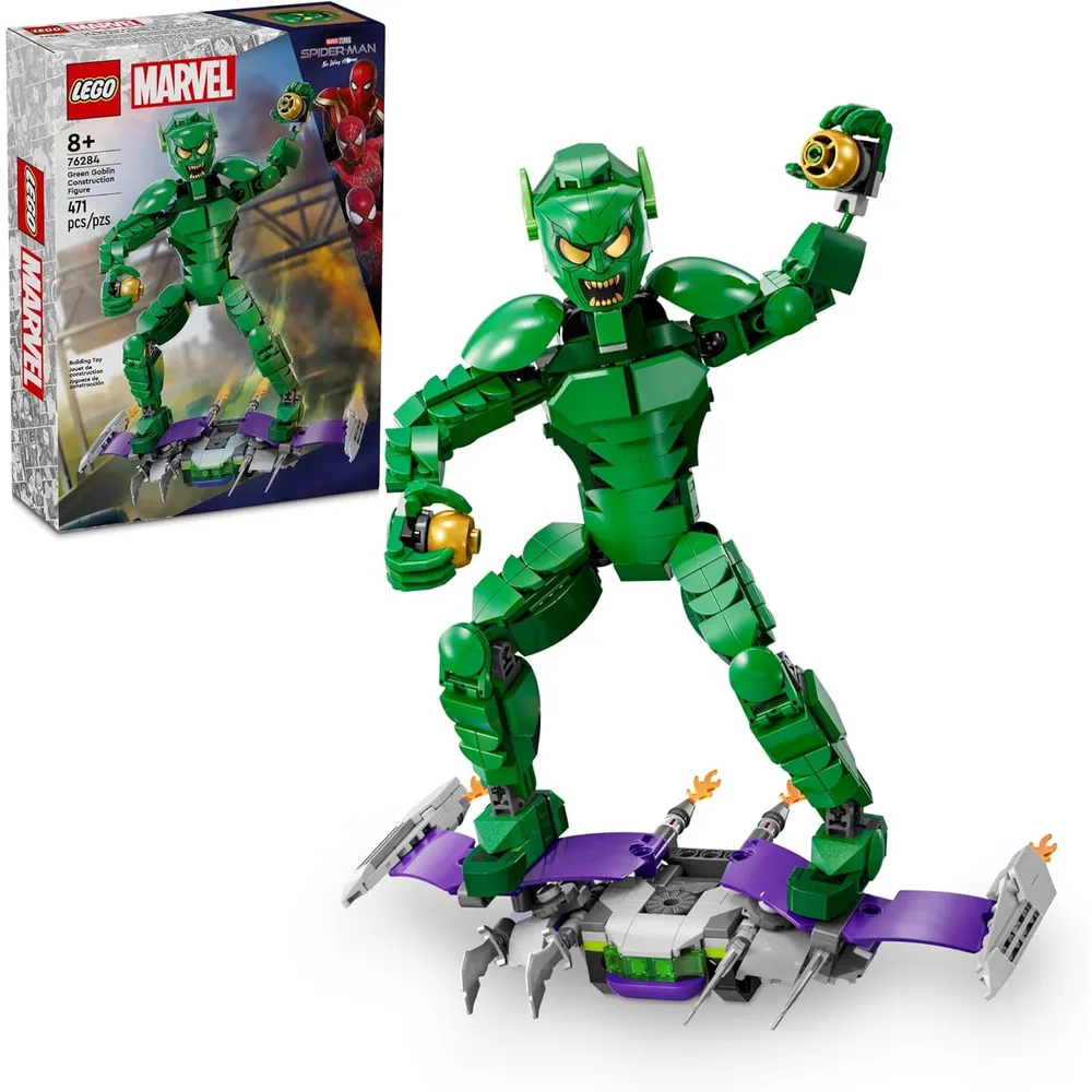 LEGO MARVEL DUENDE VERDE CON PLANEADOR Y BOMBAS DE CALABAZA