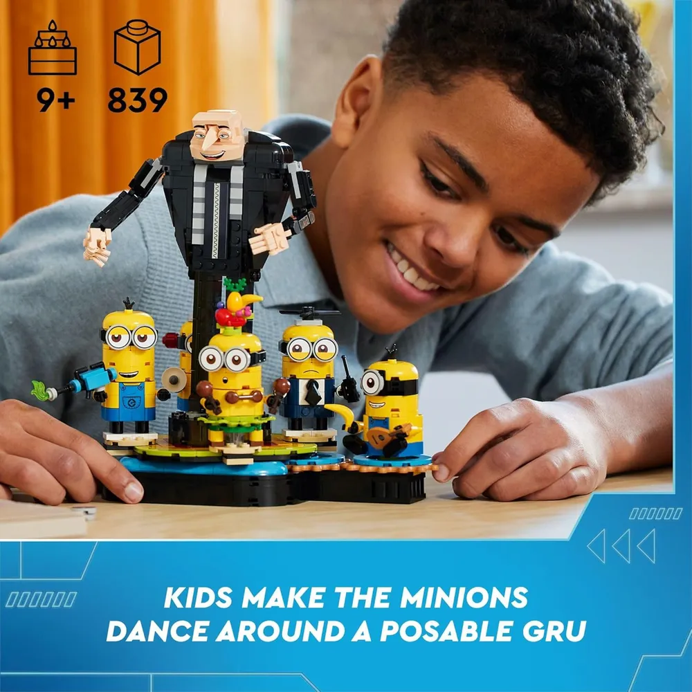 Lego Gru 4 Figura de Gru y Minions para construir y bailar