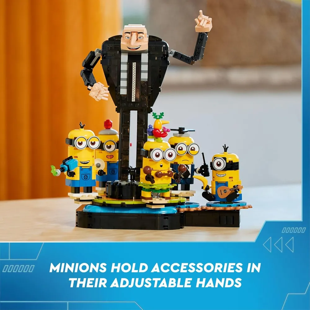 Lego Gru 4 Figura de Gru y Minions para construir y bailar