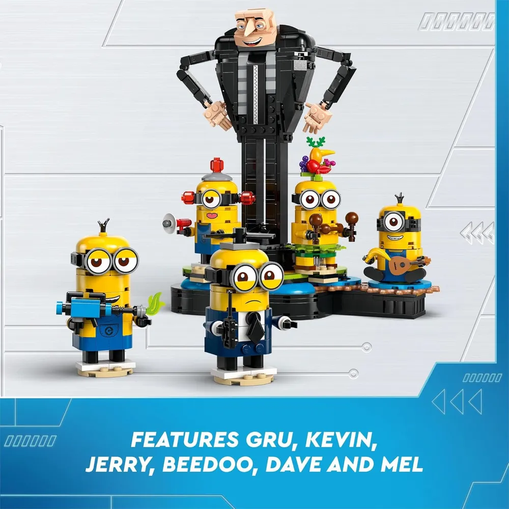 Lego Gru 4 Figura de Gru y Minions para construir y bailar