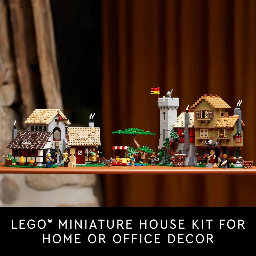 Lego Icons Plaza Ciudad Medieval para adultos con 8 minifiguras