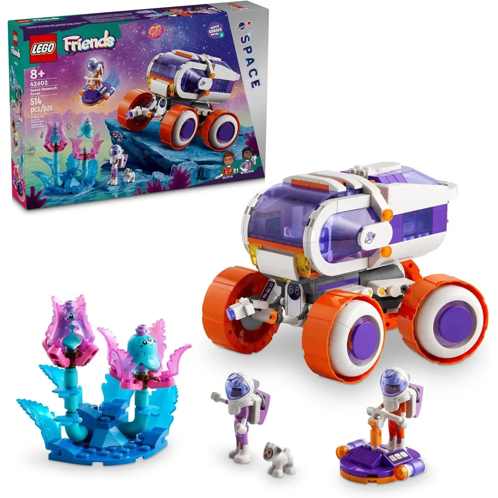 Lego Friends Rover de investigación espacial, incluye minimuñecas, perro y alienígenas