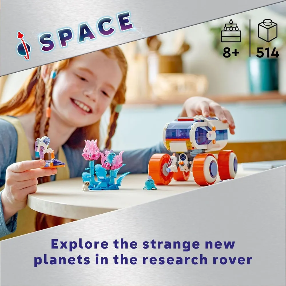 Lego Friends Rover de investigación espacial, incluye minimuñecas, perro y alienígenas