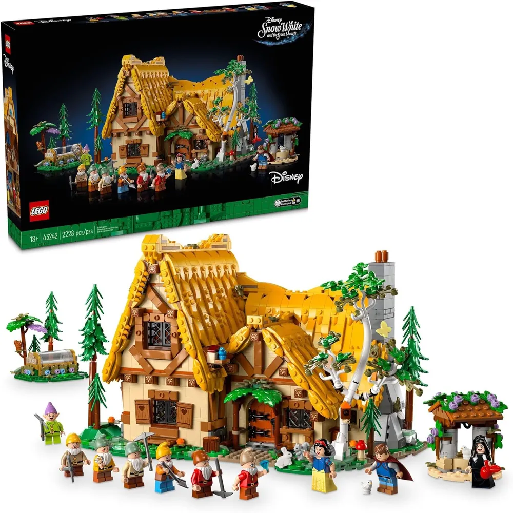 Lego Disney Casita de Blancanieves y los siete enanitos, set de princesas Disney