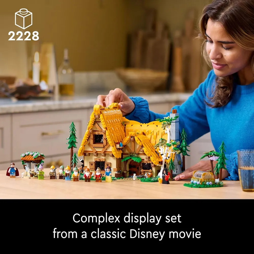 Lego Disney Casita de Blancanieves y los siete enanitos, set de princesas Disney