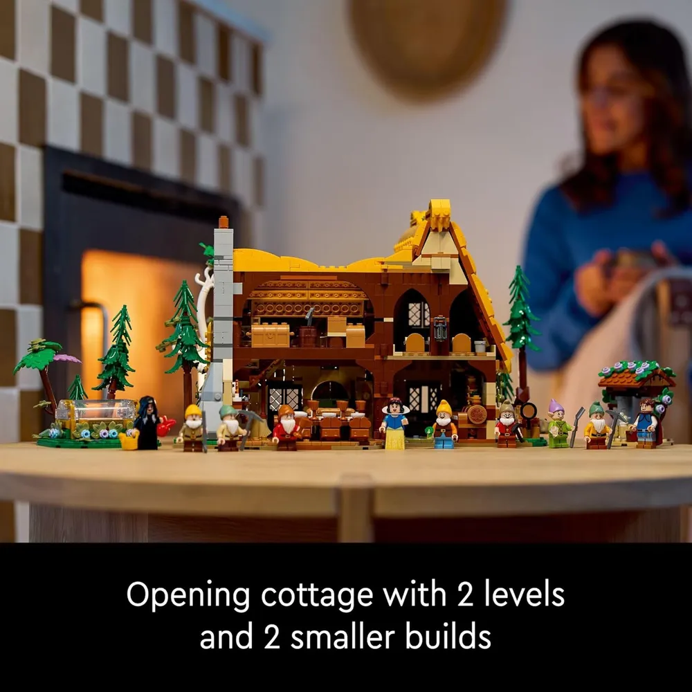 Lego Disney Casita de Blancanieves y los siete enanitos, set de princesas Disney