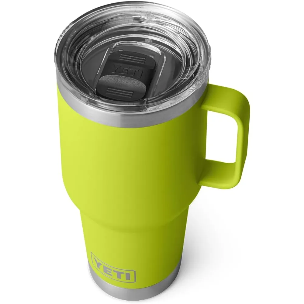 YETI Rambler Vaso de 30 oz de acero inoxidable y tapa Stronghold color verde lima