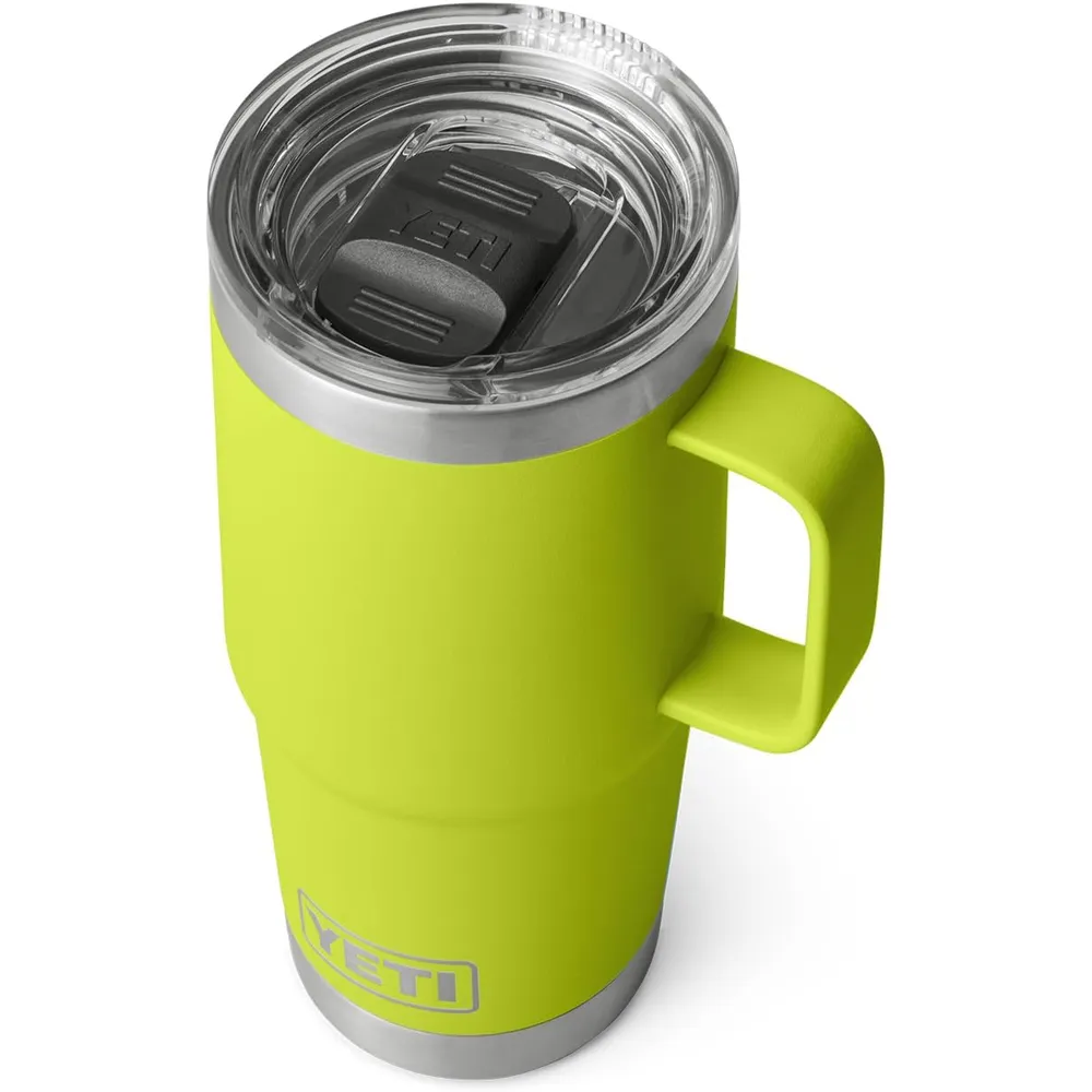 YETI Rambler Vaso de 20 oz de acero inoxidable y tapa Stronghold color verde lima