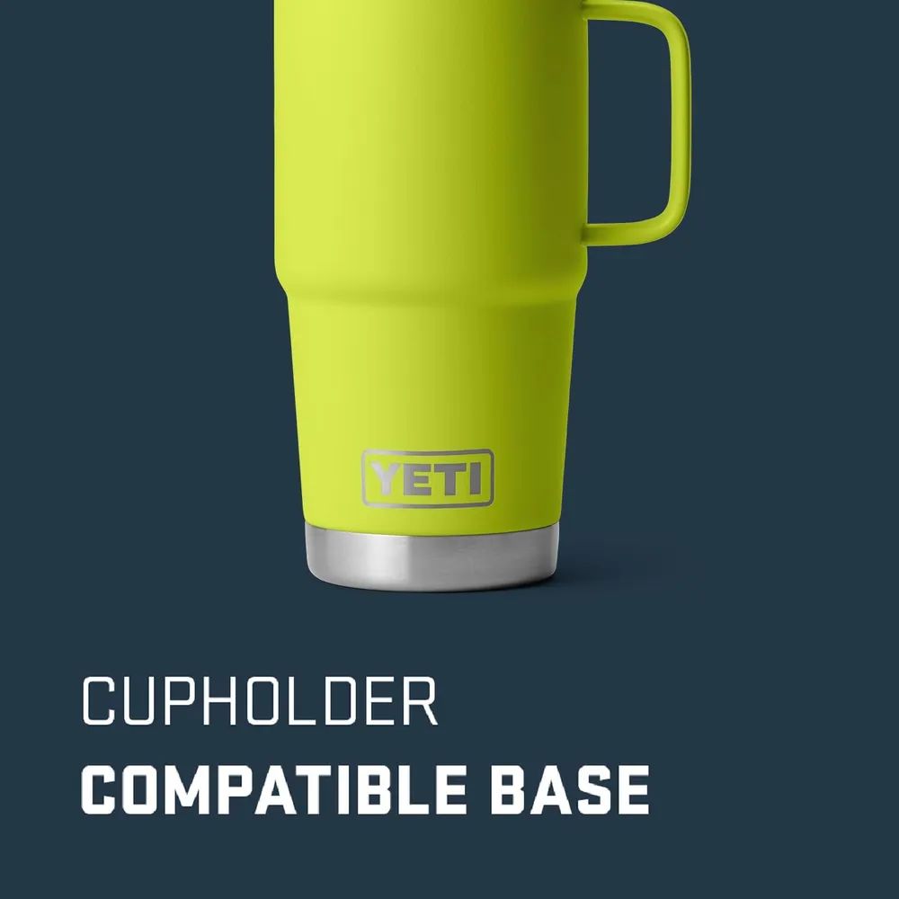 YETI Rambler Vaso de 20 oz de acero inoxidable y tapa Stronghold color verde lima